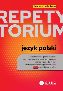 Język polski. Repetytorium. Liceum/technikum wyd. 2022