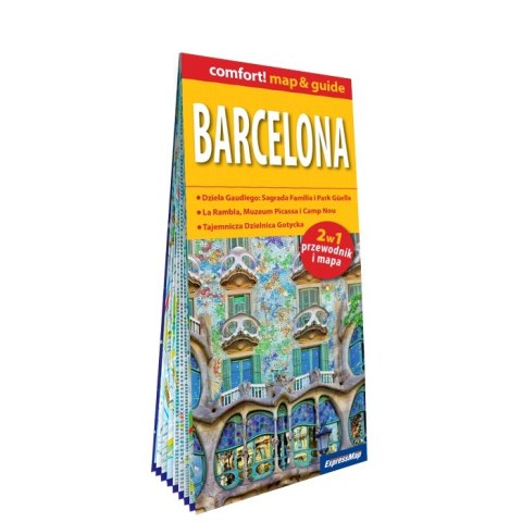 Barcelona map&guide PL laminat 2024