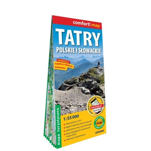 Tatry Polskie i Słowackie mapa turystyczna 1:55 000 laminat 2023