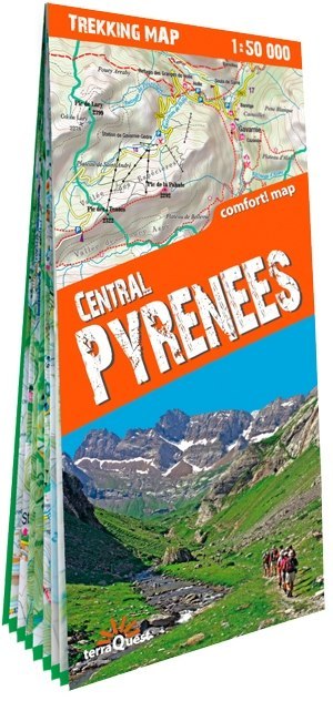 Central Pyrenees trekking map 1:50 000 laminat