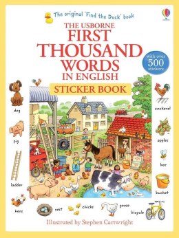 First Thousand Words in English Sticker Book wer. angielska