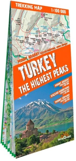 Turkey the Highest Peakstrekking map 1:100 000 laminat