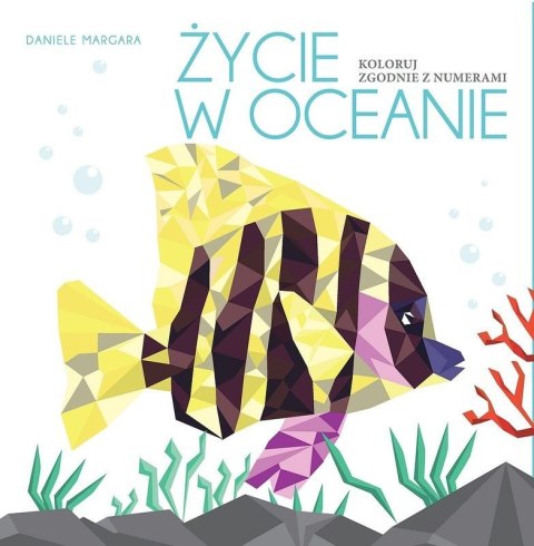 Życie w oceanie. Koloruj zgodnie z numerami