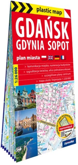 Gdańsk Gdynia Sopot plan Trójmiasta 1:26 000 foliowana 2025