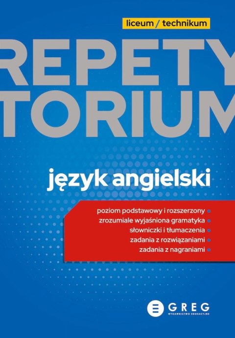 Język angielski. Repetytorium. Liceum/technikum wyd. 2025