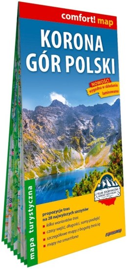 Korona Gór Polski laminowana mapa turystyczna
