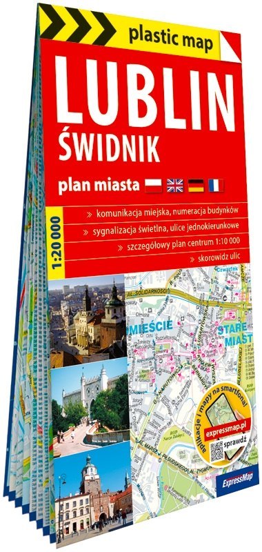 Lublin i Świdnik foliowany plan miasta 1:20 000