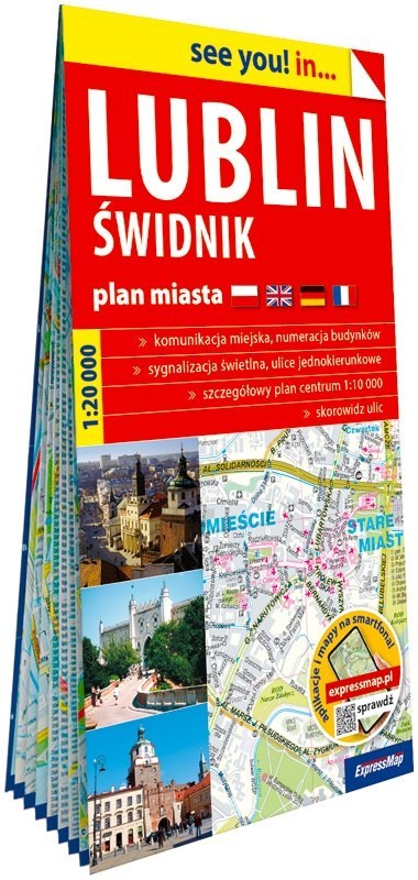 Lublin i Świdnik papierowy plan miasta 1:20 000