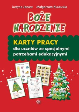 Boże Narodzenie Karty pracy dla uczniów ze specjalnymi potrzebami edukacyjnymi Twarda teczka