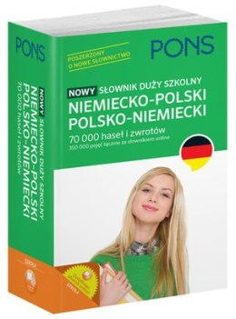 Nowy słownik duży szkolny niemiecko-polski, polsko-niemiecki PONS 70 000 haseł i zwrotów